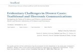 Evidentiary Challenges in Divorce Cases: Traditional and