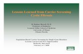 Lessons Learned from Carrier Screening Cystic Fibrosis
