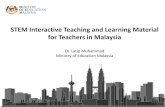 STEM Interactive Teaching and Learning Material for …...Malaysia Education Blueprint (MEB) 2013-2025 Shift 7 –leverage ICT to scale up quality learning across Malaysia Why STEM