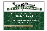 Hialeah Gardens High School Curriculum Bulletin 2011-12