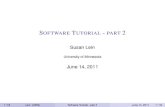 Software Tutorial - part 2