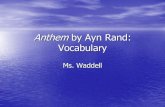 Anthem by Ayn Rand: Vocabulary