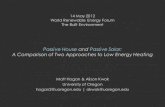 Passive House and Passive Solar: A Comparison of Two Approaches to