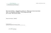 Scientific Application Requirements for Leadership Computing at