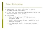 Point Estimation: Odds Ratios, Hazard Ratios/Rates, Risk