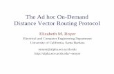 The Ad hoc On-Demand Distance Vector Routing Protocol