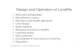 Design and Operation of Landfills