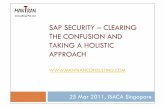 SAP SECURITY CLEARING THE CONFUSION AND TAKING A HOLISTIC APPROACH