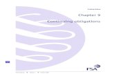 Chapter 9 Continuing obligations