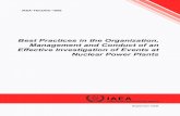 Best Practices in the Organization, Management and Conduct of an