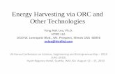 Energy Harvesting via ORC and Other Technologies - HTRD Korea