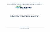 MEDICINES LIST - NHIS NHIS ML.pdf= 0.72 Ghana Cedis. This basic principle can be applied to all the medicines. Be aware that for those . NHIS Medicines List- July 2018 Page iv medicines