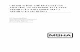 Mine Safety and Health Administration (MSHA) - CRITERIA FOR THE