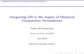 Integrating GIS in the Inquiry of Historical Comparative Development … · 2014. 7. 9. · I Roads, trade routes, empires, kingdoms, administrative units I Group Boundaries, suitability