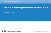 User Management Pack 365 - AudioCodes · 2016. 10. 5. · 3 Accessing the SysAdmin Utility ... 4.12 Licensing Information ... Obtain your product's Fingerprint (Serial Number) according