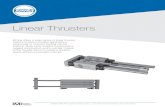 Linear Thrusters · 2020. 10. 16. · L ata r Tehnia ssistane Linear Thrusters BImba offers a wide variety oflinear thruster options to accommodate applications where side or moment