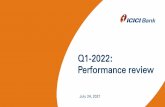 Q1-2022: Performance review · 2021. 7. 24. · 4 Key highlights (1/2) • 22.7% y-o-y growth in core operating profit1 to ` 86.05 bn in Q1-2022 Deposit growth • Average savings