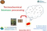 Termochemical 2 biomass processing · 2020. 11. 24. · Biorefin. 2012, 6 (1), 73−87. Capital costs from $99 MM to $112 MM and operating costs from $70 MM/yr to $90 MM /yr . Hydrotreatment