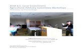 2018 B.C. Local Government Agricultural Advisory ......1. Appendix A: AACs - Strengthening Farming in Your Community Presentation. Kyle McStravick, Alison Fox, and Gregory Bartle,