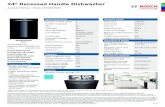 24 Recessed Handle Dishwasherpdf.lowes.com/dimensionsguides/825225899044_meas.pdf · Bosch the quietest dishwasher brand in North America.* Features & Benefits 50 dBA: Quietest dishwasher