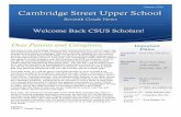 Summer 2016 Cambridge Street Upper School · 2016. 9. 2. · tsenglish@cpsd.us Science Kini Griffin – Counselor kgriffin@cpsd.us Indira Dexaus – Counselor/504 Coordinator idexaus@cpsd.us