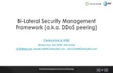 Bi-Lateral Security Management Framework (a.k.a. DDoS peering) · 2017. 10. 3. · •Max-prefix N, alert for % of N, tear down at N+1 •Consistency with redundant announcements