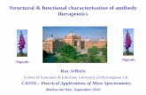 Structural & functional characterisation of antibody therapeutics · 2018. 4. 2. · Jefferis, R. and Lefranc, M-P. mAbs 1, 332-38 (2009) Structural & functional characterisation