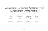 Asynchronous Byzantine Agreement with Subquadratic ......[CKS20]: Shir Cohen, Idit Keidar, and Alexander Spiegelman. Not a COINcidence: Sub-quadratic asynchronous Byzantine agreement
