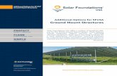 Additional Options for SFUSA Ground Mount Structures...Solar Foundations USA offers a number of beneficial add-ons for the SFUSA Ground Mount System. These features include equipment