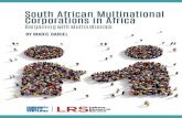 South african Multinational Corporations in africa...were reviewed as part of the Sa MNC 2016 Database. This guide represents a summarised version of the SoUTH aFRiCaN MUlTi-NaTioNal