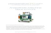 Anaesthetic machine basics 2021 - perioperativeCPD · Anaesthetic Machine Back to Front By the perioperativeCPD team The most important piece of equipment that the anaesthetist uses