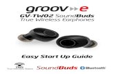 Groov-e..."Congratulations on your purchase and Thank You for choosing the groov-e GV-TW02 SoundBuds True Wireless Stereo Earphones. Please read the guide carefully before using'.'