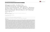 Diagnostic Criteria, Differential Diagnosis, and Treatment of Minor Motor … · 2019. 4. 15. · listed among the REM sleep parasomnias, but as its main feature are increased EMG