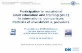 Participation in vocational adult education and training (AET) in … · 1 Ass. Prof. Dr. Katrin Kaufmann & Dr. Elisabeth Reichart Freie Universität Berlin German Institute for Adult
