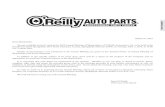 PROXY STATEMENT - O'Reilly Auto PartsReilly... · PROXY STATEMENT TABLE OF CONTENTS Page Proxy Statement 3 General Information about the Meeting and Voting 3 Security Ownership of