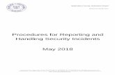 Procedures for Reporting and Handling Security Incidents ... · Security incidents occur when those policies are not followed. Therefore there is a need to report these incidents