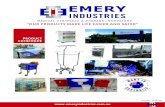 PRODUCT CATALOGUE - Emery Industries...4 x 200mm (2 x Brake, 1 x Swivel, 1 x Directional) SS15.2 Dressing Trolley 1000w x 500d x 900 (Overall 1350)h 6 x 130h Drawers (side by side),