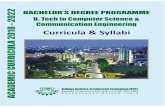 2 BACHELOR’S DEGREE PROGRAMME 2 B. Tech in Computer … · 2021. 5. 29. · BACHELOR’S DEGREE PROGRAMME B. Tech in Computer Science & Communication Engineering. ACADEMIC CURRICULA
