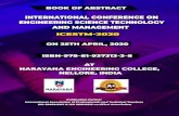ICESTM-2020 · 2020. 11. 9. · 2 Dear Readers, This is a matter of enormous pride that Narayana Engineering College, Nellore is conducting an International Conference on Engineering