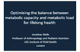 Optimisingthe balance between metabolic capacity and ......Optimisingthe balance between metabolic capacity and metabolic load for lifelong health Jonathan Wells Professor of Anthropology