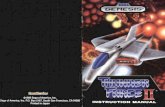 Sega Genesis - Thunder Force II - Games Database · 2016. 12. 10. · Handling The Sega Genesis Cartridge • The Sega Genesis Cartridge is intended exclusively for the Sega Genesis