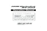 Operation Manual - | ZOOM · Operation Manual ©ZOOM Corporation Reproduction of this manual, in whole or in part, by any means, is prohibited. RT223(E).fm1ページ2005年5月26日