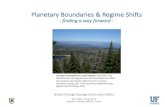Planetary Boundaries & Regime Shifts - WordPress.com · 2019. 3. 10. · Planetary Boundaries & Regime Shifts - finding a way forward - Global Change Ecology and Sustainability BSC