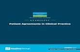 Patient Agreements in Clinical Practice - MedPro · When discussing a written agreement with a patient, being firm yet appropriately compassionate is important. Emphasize the concept