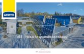 AEE Institute for sustainable technologies...2019/09/01  · Carles Ribas Tugores (AEE-Intec), Maria Moser (SOLID), Hermann Schranzhofer (TU Graz), Ingo Leusbrock (AEE-Intec) AEE –INSTITUT