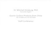 Dr. Mitchell Ginsburg, PhD · 2018. 5. 8. · Dr. Mitchell Ginsburg, PhD Associate Principal, Washington D.C. - More than 20 years of experience in the trade policy arena - Held several