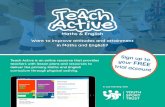Want to improve attitudes and attainment in Maths and English?...Want to improve attitudes and attainment in Maths and English? Teach Active is an online resource that provides teachers