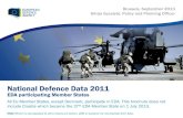 National Defence Data 2011 - European Defence Agency · 2013. 9. 9. · National Defence Data 2011 EDA participating Member States Brussels, September 2013 Silvija Guzelytė, Policy