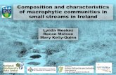 Composition and characteristics of macrophytic communities in … · 2014. 3. 11. · Mary Kelly-Quinn. Background information: PhD Project started in 2013. Aims: • Development