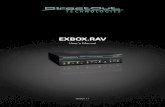 EXBOX.RAV User's Manual - DirectOut · 2021. 3. 12. · User s Manual Version 1.1. page 2 of 93 EXBOX.RAV Manual - Version ... Bandwidth 155 Mbit/s 1.250 Gbit/s Laser FP FP Receiver